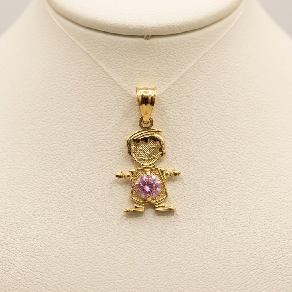10k Yellow Gold Boy Pink Octobr