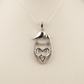 14l White Gold 0.10CT Diam Pendant