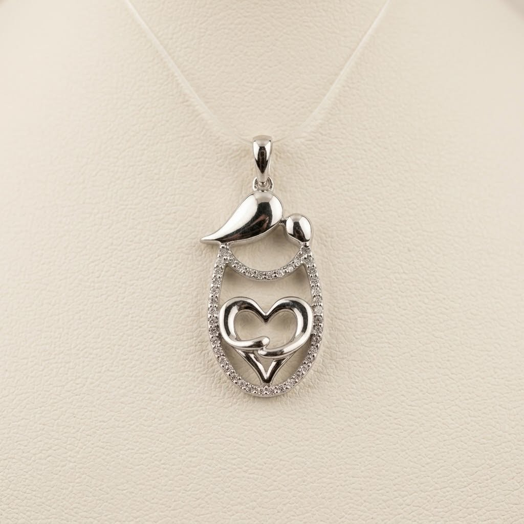 14l White Gold 0.10CT Diam Pendant
