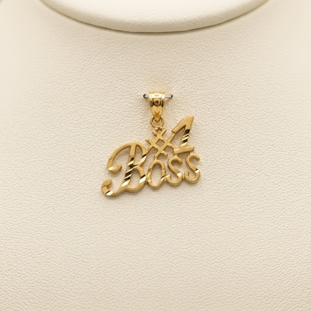 10k Yellow Gold Boss Pendant