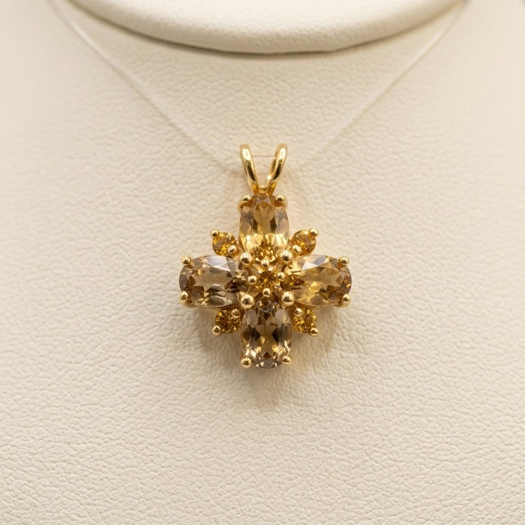 14k Yellow Topaz Pendant