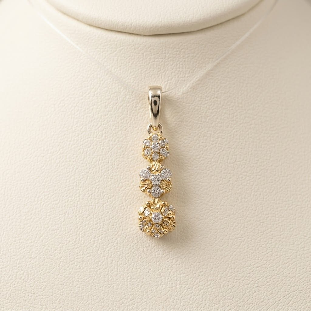 14k 0.25 CT Diam Pendant