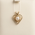 18k Gen. Heart Pearl Pendant