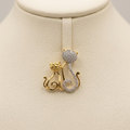 Yellow Gold 1/10CTW Dia Cat Pendant