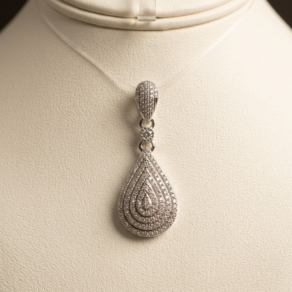 14k Whiter Gold 0.26CTW Diam Pendant