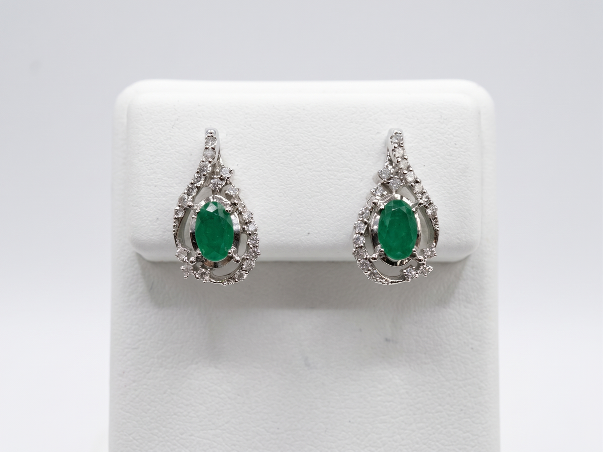 14k WG 0.16CT Diamond Earring