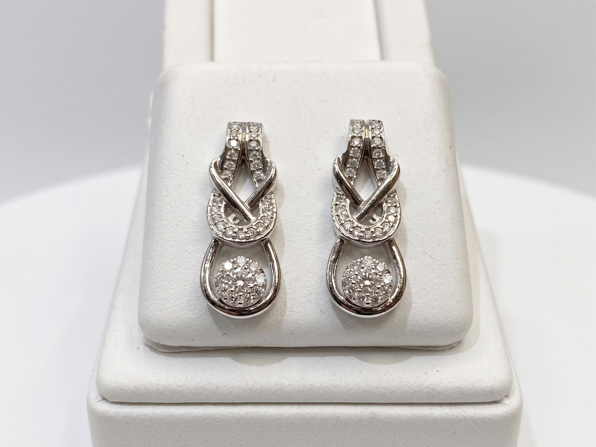 14k WG 0.50CT Diamong Earring