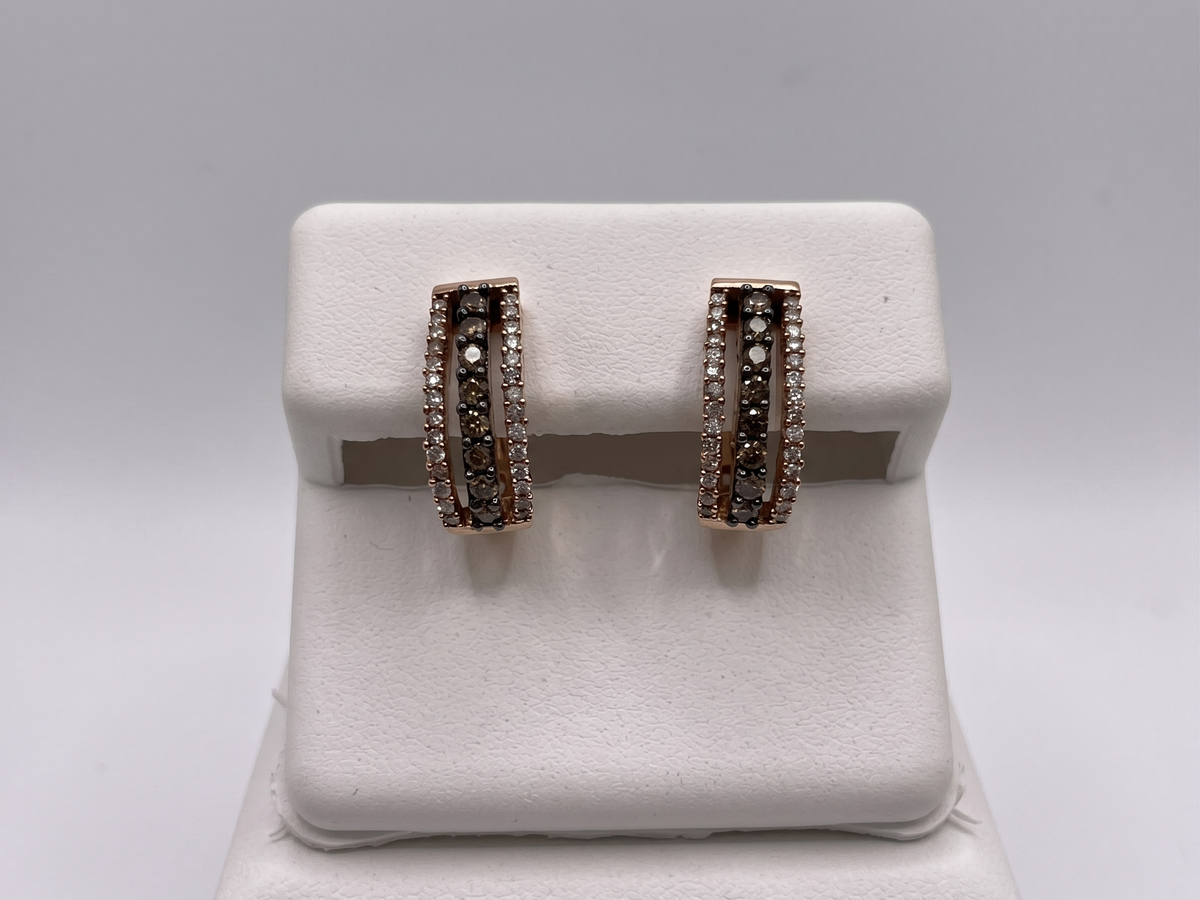 1/2 CT Dia Natural Brown Hoop