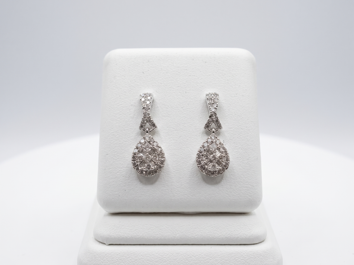 10K WG 0.33CT Diamond Earring