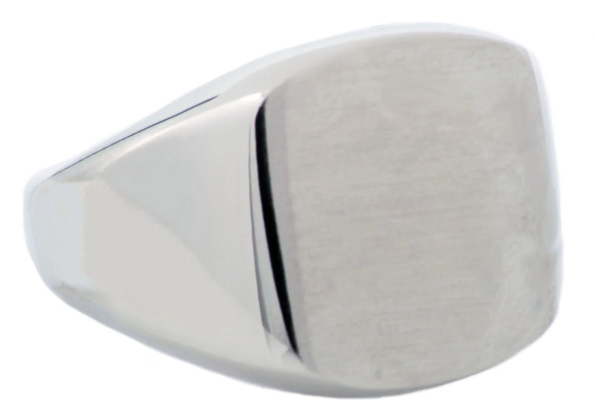 Mens Stainless Steel Signet Ring