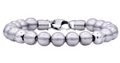 Men's Stainless Steel Beaded w/ Cubic Zirconia