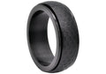 Mens Black Honey Comb Textured Stainless Steel Spinner Band