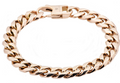 Men's 10mm Rose Stainless Steel Curb Link