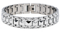 Men's Polished Stainless Steel Pyramid Link