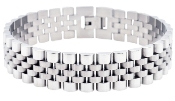 Men's Stainless Steel Watch Style Link