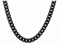 Men's 10mm matte Black Stainless Steel Miami Cuban Link