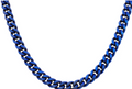 Men's 10mm matte Blue Stainless Steel Miami Cuban Link