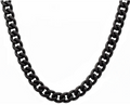 Men's 10mm matte Black Stainless Steel Miami Cuban Link