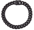 Men's 10mm matte Black Stainless Steel Miami Cuban Link