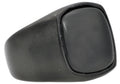 Mens Onyx And Black Stainless Steel Ring