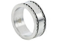 Mens Rose And Black Stainless Steel Band