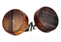 Men's 12mm Genuine Wood Stainless Steel Stud Earrings