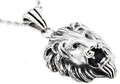 Mens Stainless Steel Lion's Head Pendant