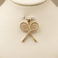 Yellow Gold Racket Pendant