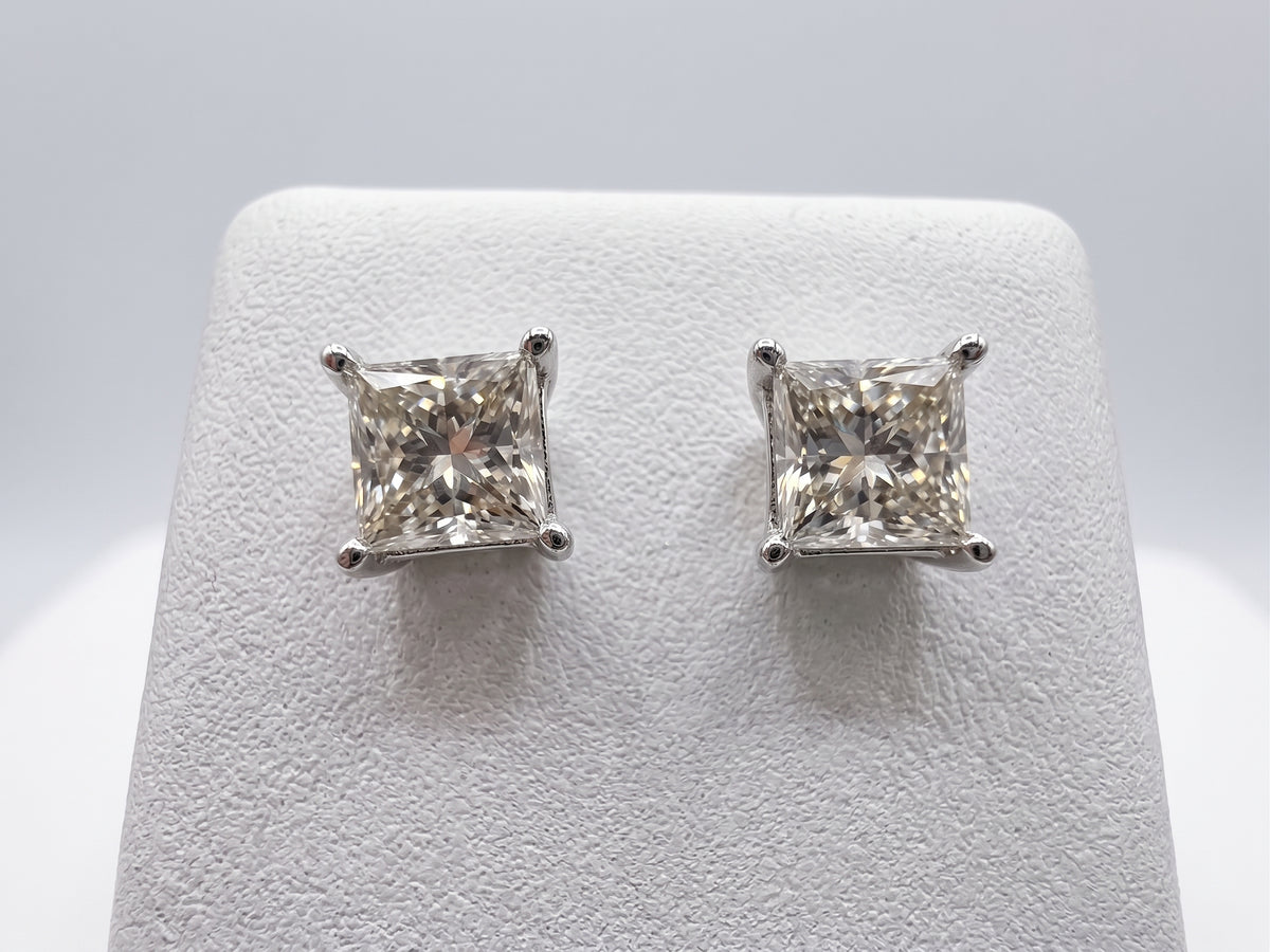 14K White Gold 2.0CT Lab Grown Diamond Earrings