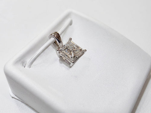 14K White Gold 1.0CT Lab Grown Diamond Pendant