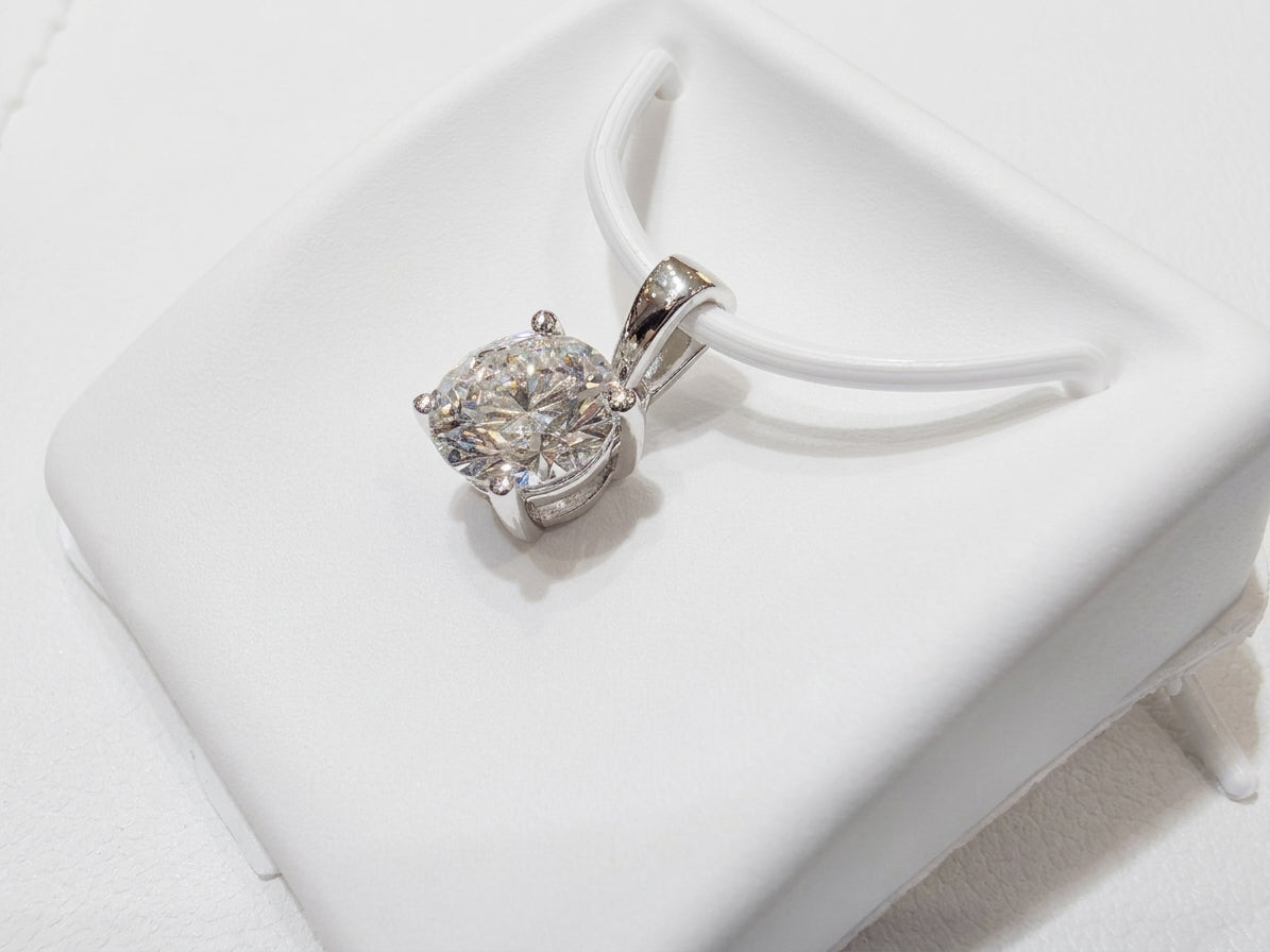 14K White Gold 1.0CT Lab Grown Diamond Pendant