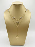 14K Yellow Gold Rosary Necklace