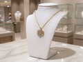 10K Yellow Gold Diamond (Snowflake) Pendant & Chain