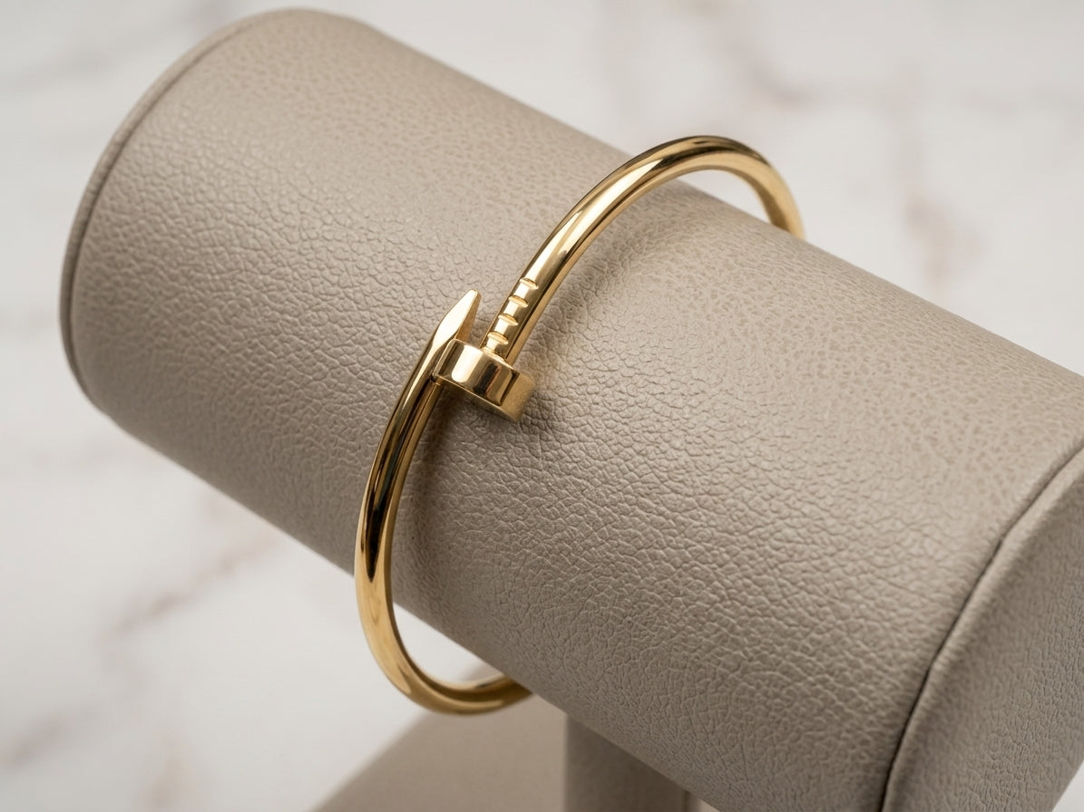 14k Yellow Gold Dia Cut Cleff Bracelet