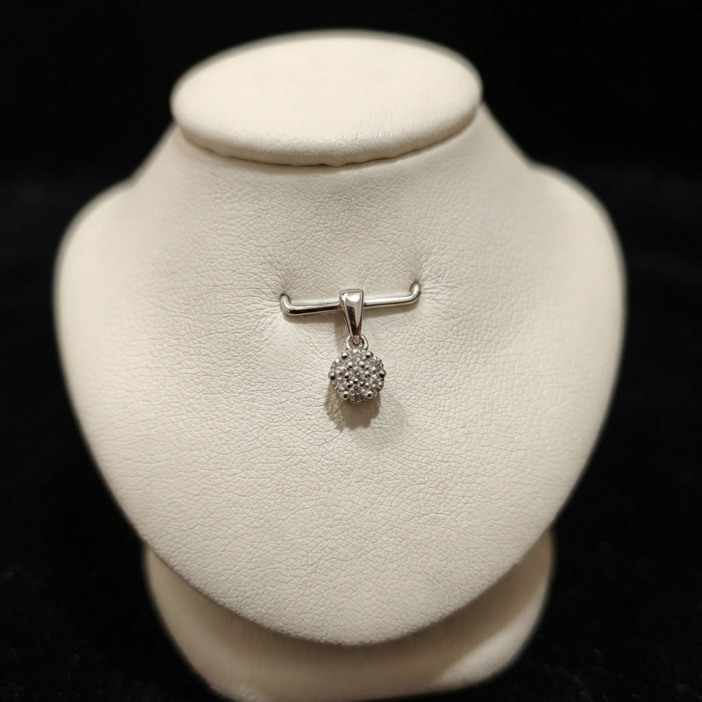 14k White Gold, Diamond Pendant 0.15CT