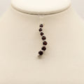 10k White Gold, Ruby Journey Pendant