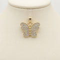 14k Yellow Gold, Pave Butterfly