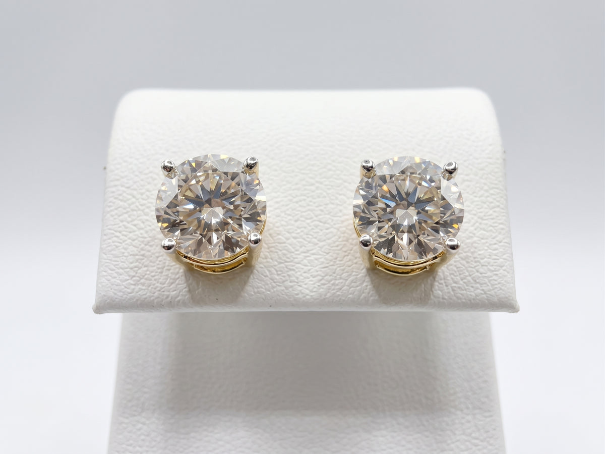 10K Yellow Gold 3.02CT Lab Grown Diamond Earrings