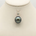 14k White Gold, Tahitian Pendant