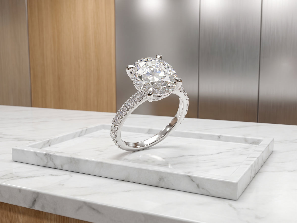 14K Yellow Gold 4.5CT Lab Grown Diamond Ring