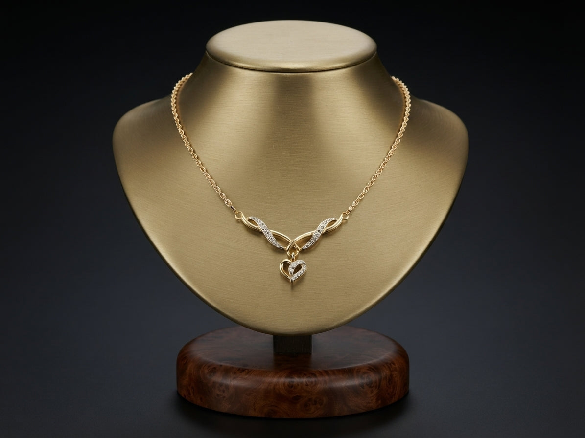 14k Yellow Gold, Love Infinity