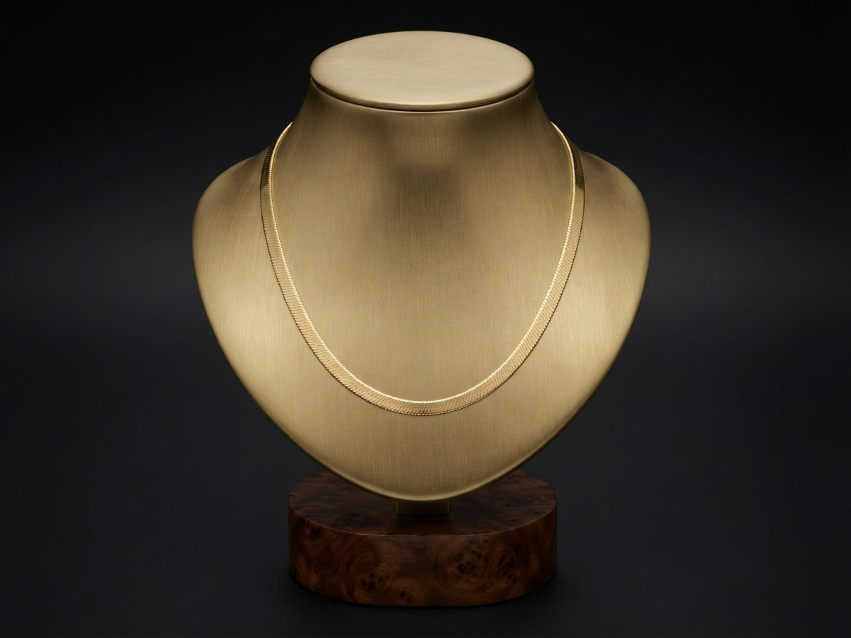 14k Yellow Gold, Herringbone 20"