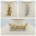 10-14k Yellow Gold/White Gold, Customized Name Pendant, Price Starts At $545!