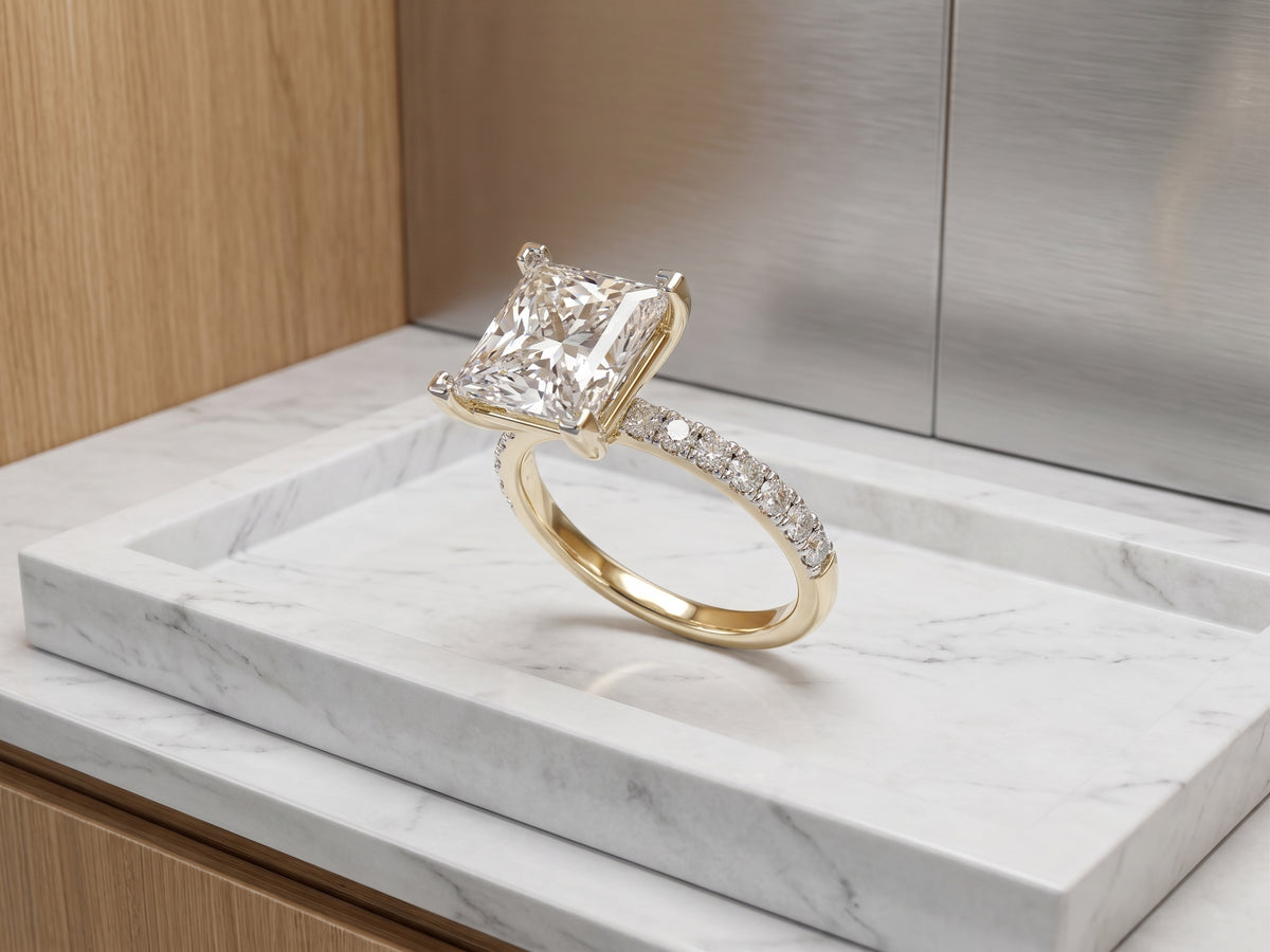 14K Yellow Gold 4.5CT Lab Grown Diamond Ring