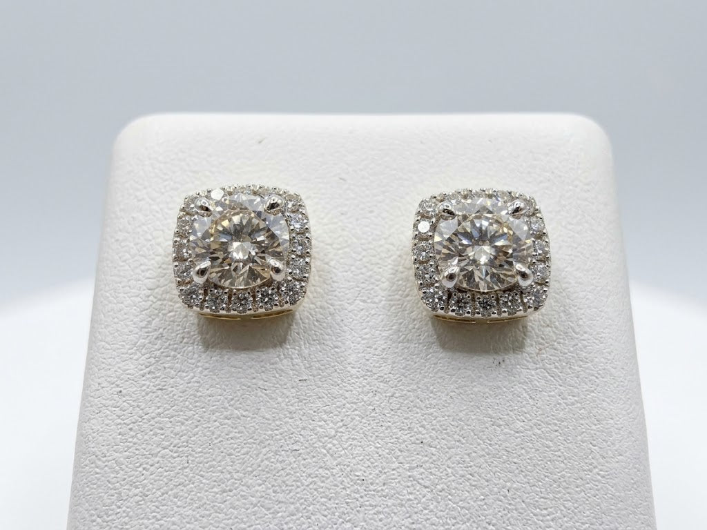 14K Yellow Gold 1.16CT Lab Grown Diamond Earrings